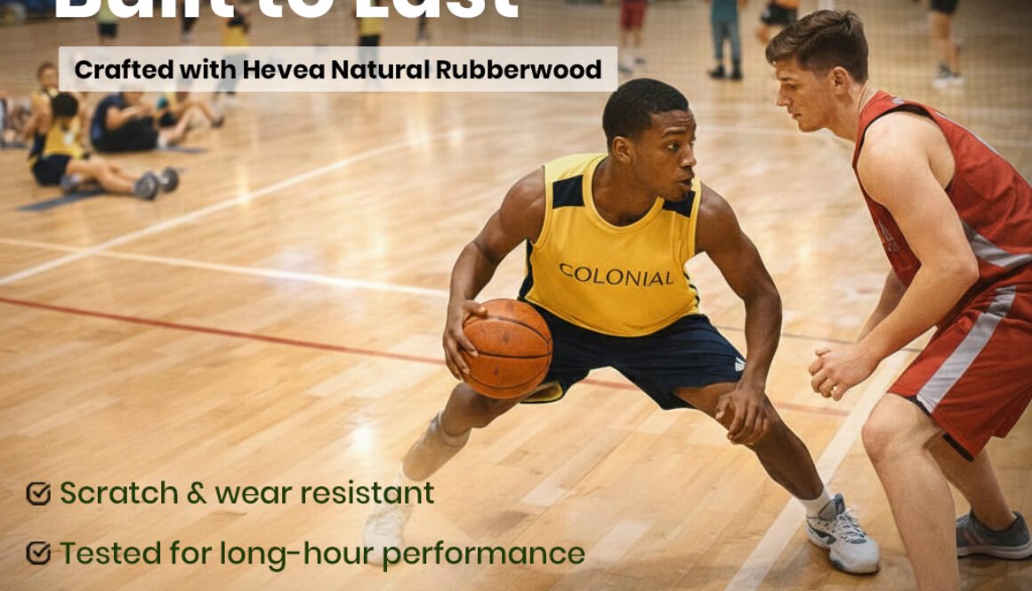 Hevea Rubberwood Sports Flooring